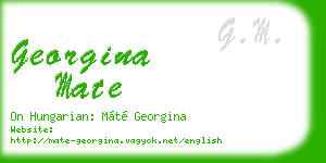 georgina mate business card